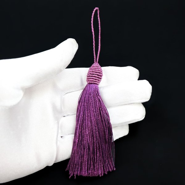画像4: タッセル パープル(紫) 10本セット 手芸 装飾 ハンドメイド アクセサリー ストラップ フリンジ きらきらぷんぷん丸 TSL-012 (4)