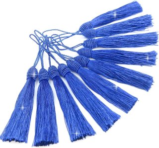 引き揃えタッセルパーツ  No.10  ポッピンブルー タッセル ネイビー（紺） 10本セット 手芸 装飾 ハンドメイド