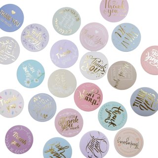 Amazon | Thank youシール【四角 4×4cm】茶色 黒 ありがとう