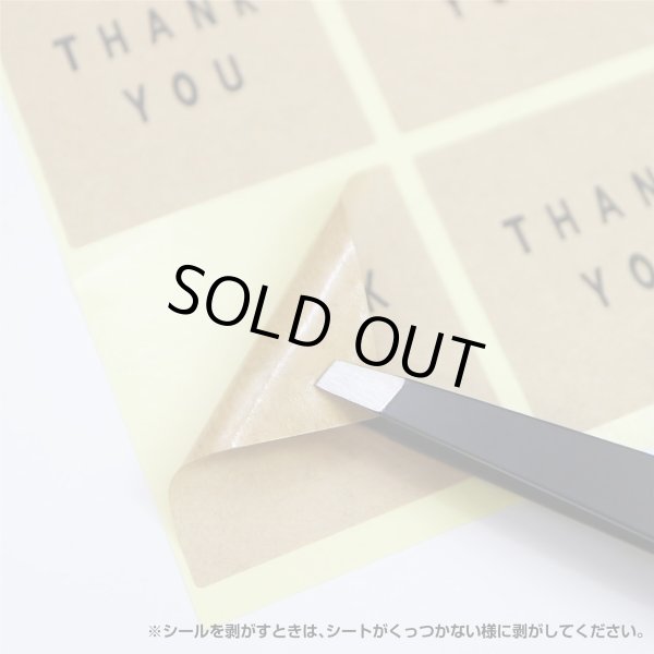 画像5: Thank youシール【四角 4×4cm】シール 茶色 黒 ありがとう サンキュー 感謝 クラフト風 ギフトシール【10シート 60枚入り】x〔1セット〕きらきらぷんぷん丸 TYS-007 (5)