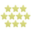 画像1: ワッペン【イエロー】黄 10個入 28mm グリッター 星 アップリケ 接着タイプ パッチ デコレーション きらきらぷんぷん丸 WPN-003 (1)