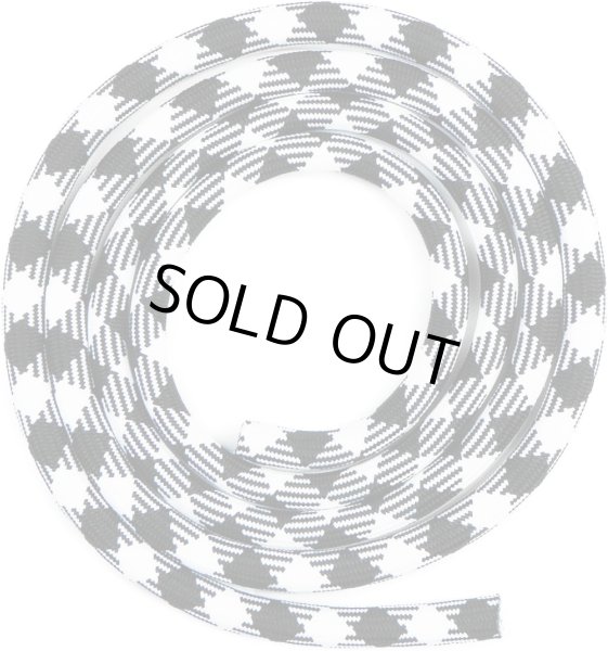 画像1: DIYロープ 千鳥格子柄 【ブラック】 幅7mmx120cm 黒 白 モノトーン 太い コード ひも 紐 手芸 工作 模様 デザイン オシャレ ハンドメイド ストラップ きらきらぷんぷん丸 WS-004 (1)