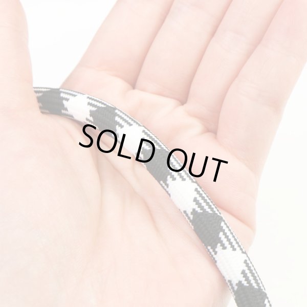 画像4: DIYロープ 千鳥格子柄 【ブラック】 幅7mmx120cm 黒 白 モノトーン 太い コード ひも 紐 手芸 工作 模様 デザイン オシャレ ハンドメイド ストラップ きらきらぷんぷん丸 WS-004 (4)