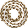 画像1: DIYロープ 千鳥格子柄 【キャメル】 幅7mmx120cm 茶色 ベージュ 太い コード ひも 紐 手芸 工作 模様 デザイン オシャレ ハンドメイド ストラップ きらきらぷんぷん丸 WS-005 (1)