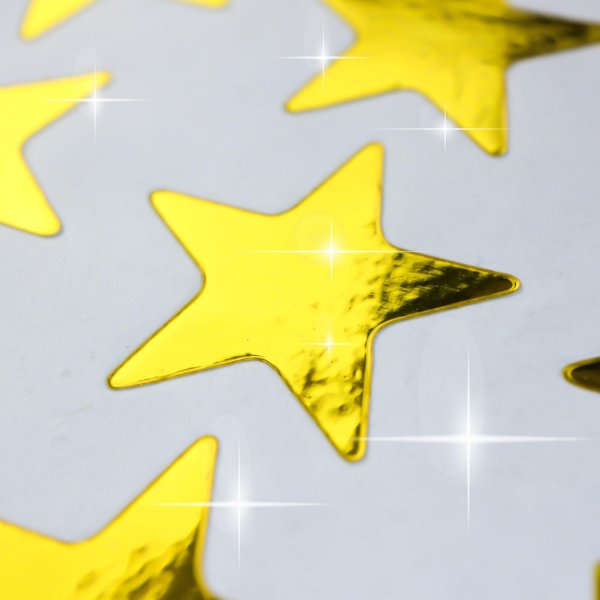 画像5: ごほうびシール 星 ゴールド 〔1シート24〕×10シート入り シールサイズ 19×19mm きらきらぷんぷん丸 YS-027 (5)