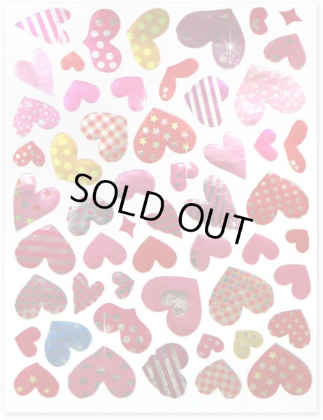 画像1: ハートシール ミックス カラフル バレンタイン 1シート53枚×10シート入り〔1セット〕 きらきらぷんぷん丸 YS-035 (1)