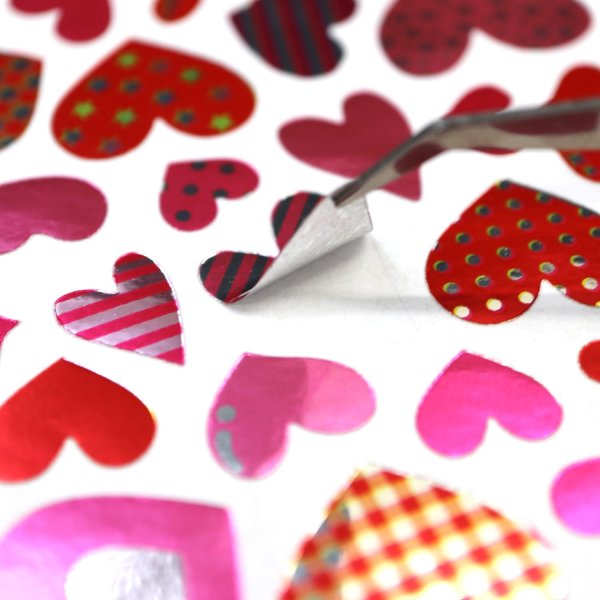 画像6: ハートシール ミックス カラフル バレンタイン 1シート53枚×10シート入り〔1セット〕 きらきらぷんぷん丸 YS-035 (6)