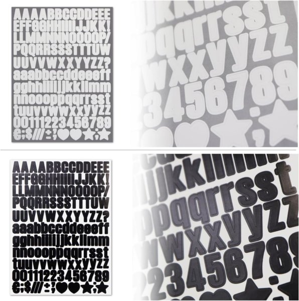 画像3: 英語 数字 シール 【Aセット 大文字 小文字】 英字 アルファベット 記号 デコレーション 大容量【5種類 各3シート 計15シート入り】きらきらぷんぷん丸 YS-041 (3)