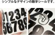 画像4: 数字 シール 大きい 約20x40mm 10シート入り 【ブラック】 黒 番号 ナンバー ステッカー デコレーション 大容量 きらきらぷんぷん丸 YS-057 (4)