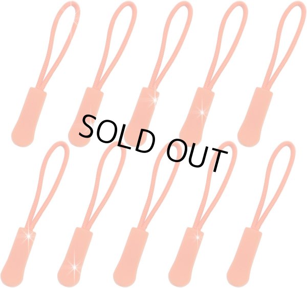 ジッパープル ファスナー チャック 【オレンジ】 10本セット ジッパー