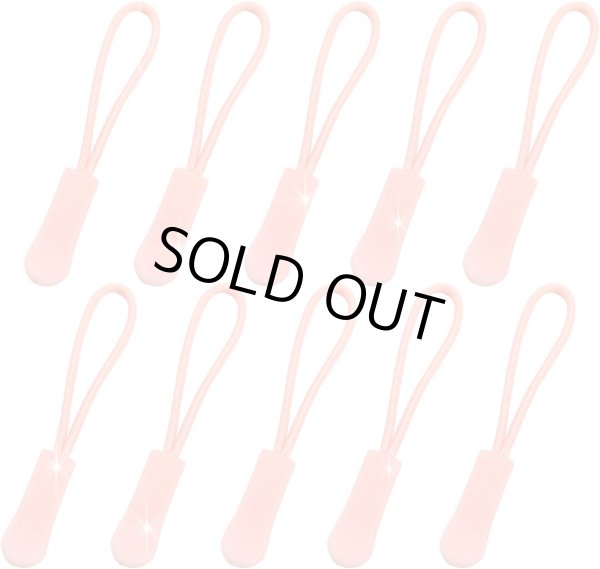 画像1: ジッパープル ファスナー チャック 【ピンク】 10本セット ジッパータブ 交換 引き手 開閉 楽々 取り付け簡単 つかみやすい きらきらぷんぷん丸 ZPR-003 (1)