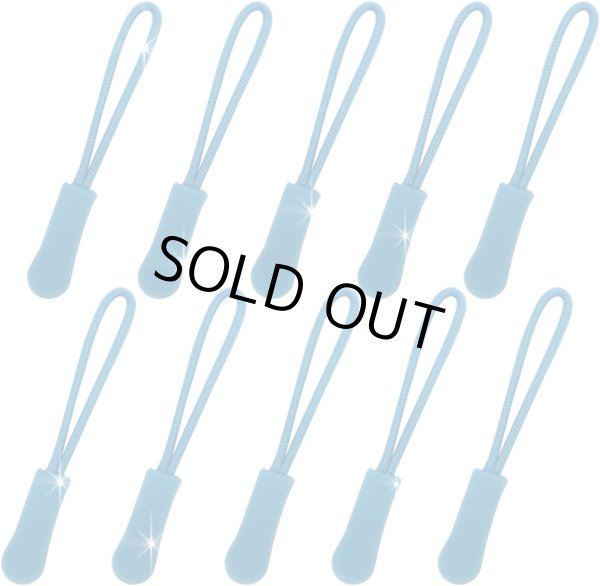 画像1: ジッパープル ファスナー チャック 【ブルー】 10本セット 青 ジッパータブ 交換 引き手 開閉 楽々 取り付け簡単 つかみやすい きらきらぷんぷん丸 ZPR-006 (1)