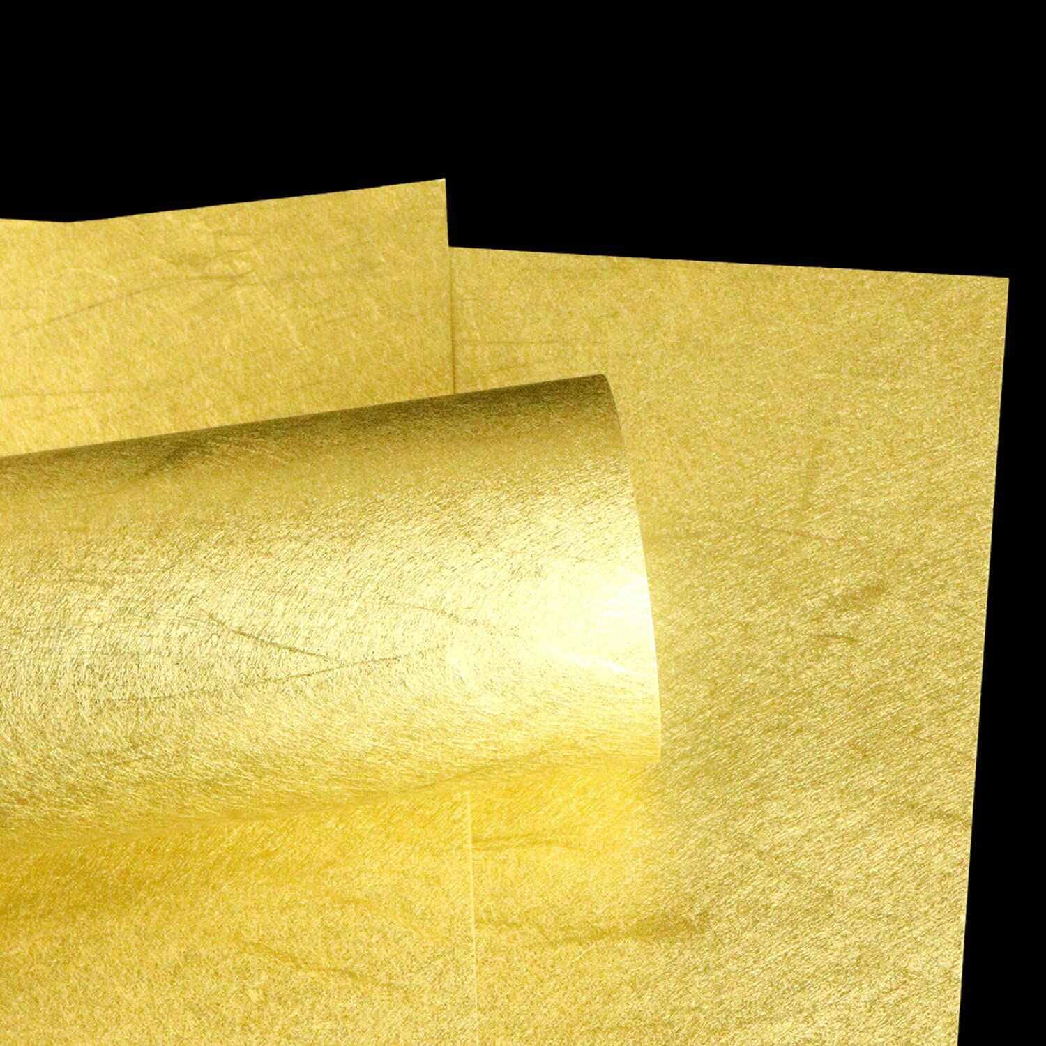 国産】金の雲龍紙 A4サイズ(210x297mm) 金箔に雲竜柄の入った最高級和紙〔3枚入〕きらきらぷんぷん丸 - きらきらぷんぷん丸