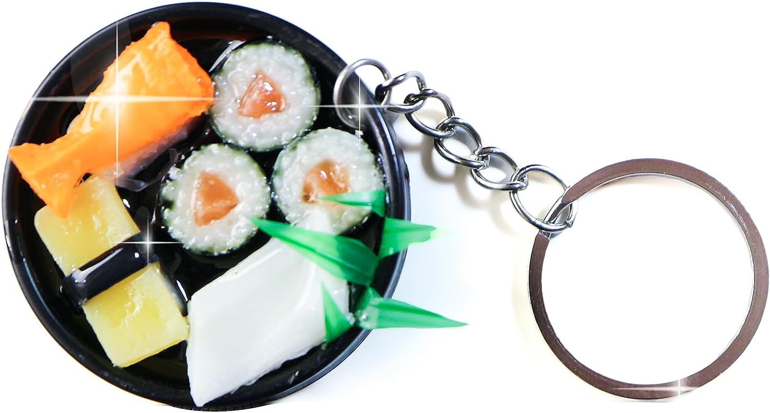 きらきらぷんぷん丸] 食品サンプル キーホルダー 【寿司盛り】 お寿司